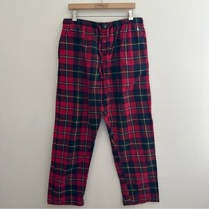 Polo Ralph Lauren Flannel Pajama Bottoms Men’s Size XL Red Plaid Pockets Preppy